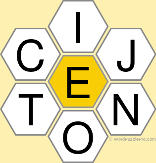 Spelling Bee "Hive" Board for September 8, 2021 Spelling Bee "Hive" Board for September 8, 2021