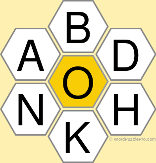 Spelling Bee "Hive" Board for September 12, 2021 Spelling Bee "Hive" Board for September 12, 2021