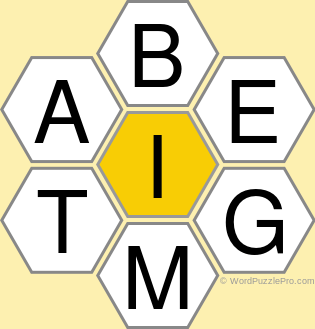 Spelling Bee "Hive" Board for September 25, 2021 Spelling Bee "Hive" Board for September 25, 2021