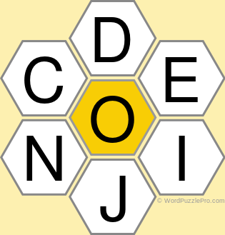 Spelling Bee "Hive" Board for September 28, 2021 Spelling Bee "Hive" Board for September 28, 2021