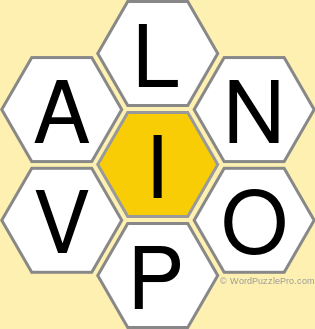 Spelling Bee "Hive" Board for September 29, 2021 Spelling Bee "Hive" Board for September 29, 2021