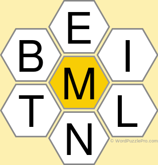 Spelling Bee "Hive" Board for September 30, 2021 Spelling Bee "Hive" Board for September 30, 2021