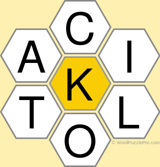 Spelling Bee "Hive" Board for October 5, 2021 Spelling Bee "Hive" Board for October 5, 2021