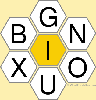 Spelling Bee "Hive" Board for October 18, 2021 Spelling Bee "Hive" Board for October 18, 2021