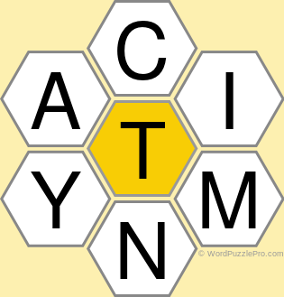 Spelling Bee "Hive" Board for October 25, 2021 Spelling Bee "Hive" Board for October 25, 2021