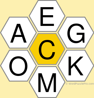 Spelling Bee "Hive" Board for November 4, 2021 Spelling Bee "Hive" Board for November 4, 2021