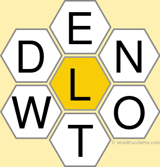 Spelling Bee "Hive" Board for November 10, 2021 Spelling Bee "Hive" Board for November 10, 2021