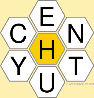 Spelling Bee "Hive" Board for December 5, 2021 Spelling Bee "Hive" Board for December 5, 2021
