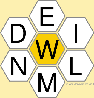 Spelling Bee "Hive" Board for December 6, 2021 Spelling Bee "Hive" Board for December 6, 2021