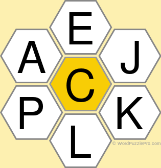Spelling Bee "Hive" Board for December 14, 2021 Spelling Bee "Hive" Board for December 14, 2021