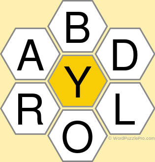 Spelling Bee "Hive" Board for December 26, 2021 Spelling Bee "Hive" Board for December 26, 2021
