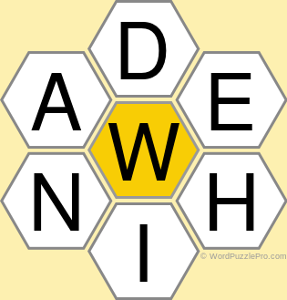 Spelling Bee "Hive" Board for December 30, 2021 Spelling Bee "Hive" Board for December 30, 2021