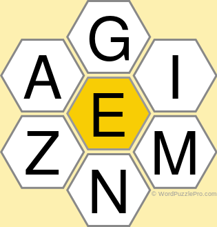 Spelling Bee "Hive" Board for January 18, 2022 Spelling Bee "Hive" Board for January 18, 2022