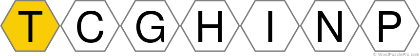 Spelling Bee "Hive" Board for January 24, 2022