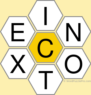 Spelling Bee "Hive" Board for January 29, 2022 Spelling Bee "Hive" Board for January 29, 2022