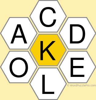 Spelling Bee "Hive" Board for February 4, 2022 Spelling Bee "Hive" Board for February 4, 2022