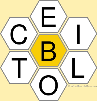 Spelling Bee "Hive" Board for February 7, 2022 Spelling Bee "Hive" Board for February 7, 2022
