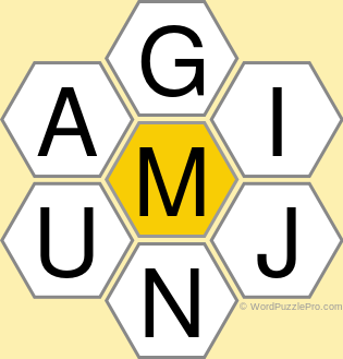 Spelling Bee "Hive" Board for February 8, 2022 Spelling Bee "Hive" Board for February 8, 2022