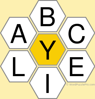 Spelling Bee "Hive" Board for February 17, 2022 Spelling Bee "Hive" Board for February 17, 2022