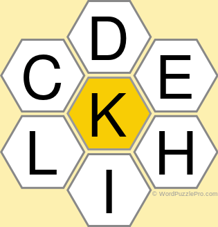 Spelling Bee "Hive" Board for February 21, 2022 Spelling Bee "Hive" Board for February 21, 2022