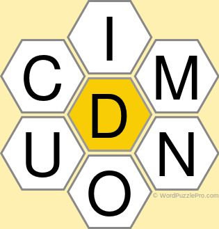 Spelling Bee "Hive" Board for February 25, 2022 Spelling Bee "Hive" Board for February 25, 2022
