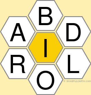 Spelling Bee "Hive" Board for February 28, 2022 Spelling Bee "Hive" Board for February 28, 2022