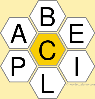 Spelling Bee "Hive" Board for March 6, 2022 Spelling Bee "Hive" Board for March 6, 2022