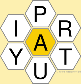 Spelling Bee "Hive" Board for March 7, 2022 Spelling Bee "Hive" Board for March 7, 2022
