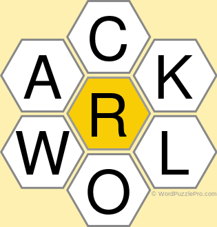 Spelling Bee "Hive" Board for March 13, 2022 Spelling Bee "Hive" Board for March 13, 2022