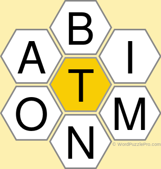 Spelling Bee "Hive" Board for March 26, 2022 Spelling Bee "Hive" Board for March 26, 2022