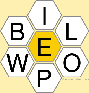 Spelling Bee "Hive" Board for April 10, 2022 Spelling Bee "Hive" Board for April 10, 2022
