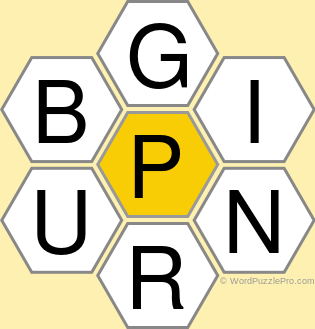 Spelling Bee "Hive" Board for April 25, 2022 Spelling Bee "Hive" Board for April 25, 2022
