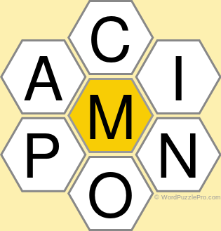 Spelling Bee "Hive" Board for April 29, 2022 Spelling Bee "Hive" Board for April 29, 2022