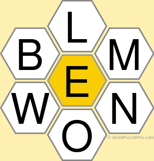 Spelling Bee "Hive" Board for April 30, 2022 Spelling Bee "Hive" Board for April 30, 2022