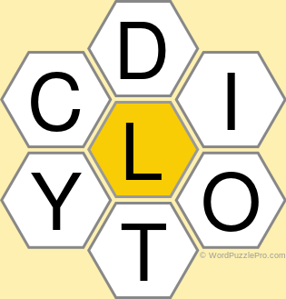 Spelling Bee "Hive" Board for May 3, 2022 Spelling Bee "Hive" Board for May 3, 2022