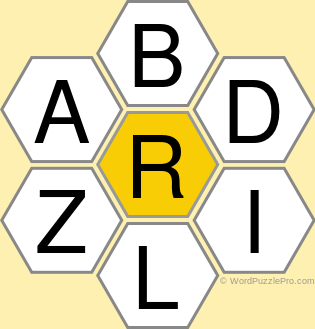 Spelling Bee "Hive" Board for May 8, 2022 Spelling Bee "Hive" Board for May 8, 2022