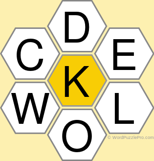 Spelling Bee "Hive" Board for May 13, 2022 Spelling Bee "Hive" Board for May 13, 2022