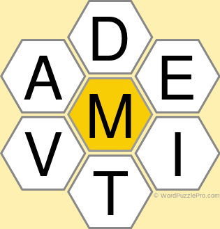 Spelling Bee "Hive" Board for May 15, 2022 Spelling Bee "Hive" Board for May 15, 2022