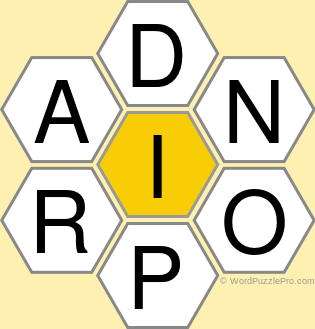 Spelling Bee "Hive" Board for May 26, 2022 Spelling Bee "Hive" Board for May 26, 2022