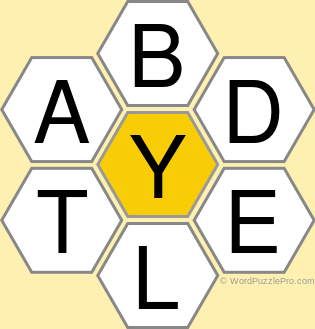Spelling Bee "Hive" Board for May 29, 2022 Spelling Bee "Hive" Board for May 29, 2022
