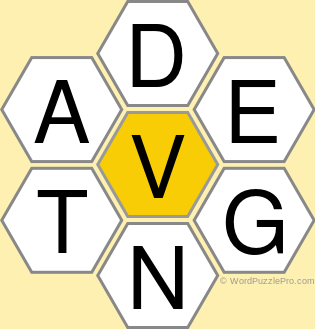 Spelling Bee "Hive" Board for June 2, 2022 Spelling Bee "Hive" Board for June 2, 2022
