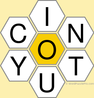 Spelling Bee "Hive" Board for June 3, 2022 Spelling Bee "Hive" Board for June 3, 2022
