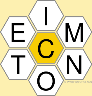 Spelling Bee "Hive" Board for June 5, 2022 Spelling Bee "Hive" Board for June 5, 2022