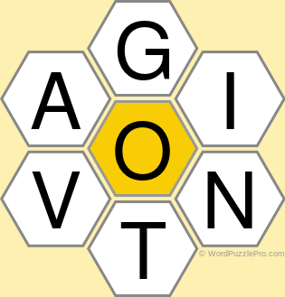 Spelling Bee "Hive" Board for June 9, 2022 Spelling Bee "Hive" Board for June 9, 2022