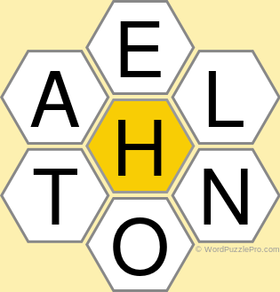 Spelling Bee "Hive" Board for June 12, 2022 Spelling Bee "Hive" Board for June 12, 2022