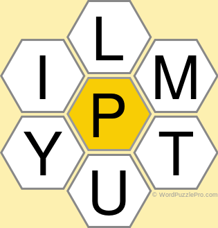 Spelling Bee "Hive" Board for June 14, 2022 Spelling Bee "Hive" Board for June 14, 2022