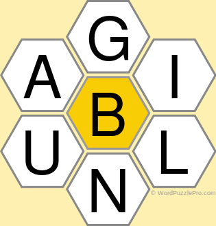 Spelling Bee "Hive" Board for June 26, 2022 Spelling Bee "Hive" Board for June 26, 2022