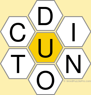 Spelling Bee "Hive" Board for June 27, 2022 Spelling Bee "Hive" Board for June 27, 2022