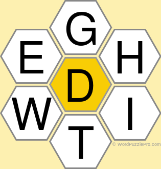 Spelling Bee "Hive" Board for July 18, 2022 Spelling Bee "Hive" Board for July 18, 2022