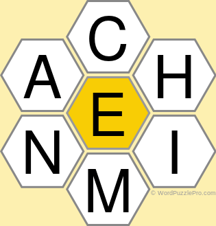 Spelling Bee "Hive" Board for July 25, 2022 Spelling Bee "Hive" Board for July 25, 2022